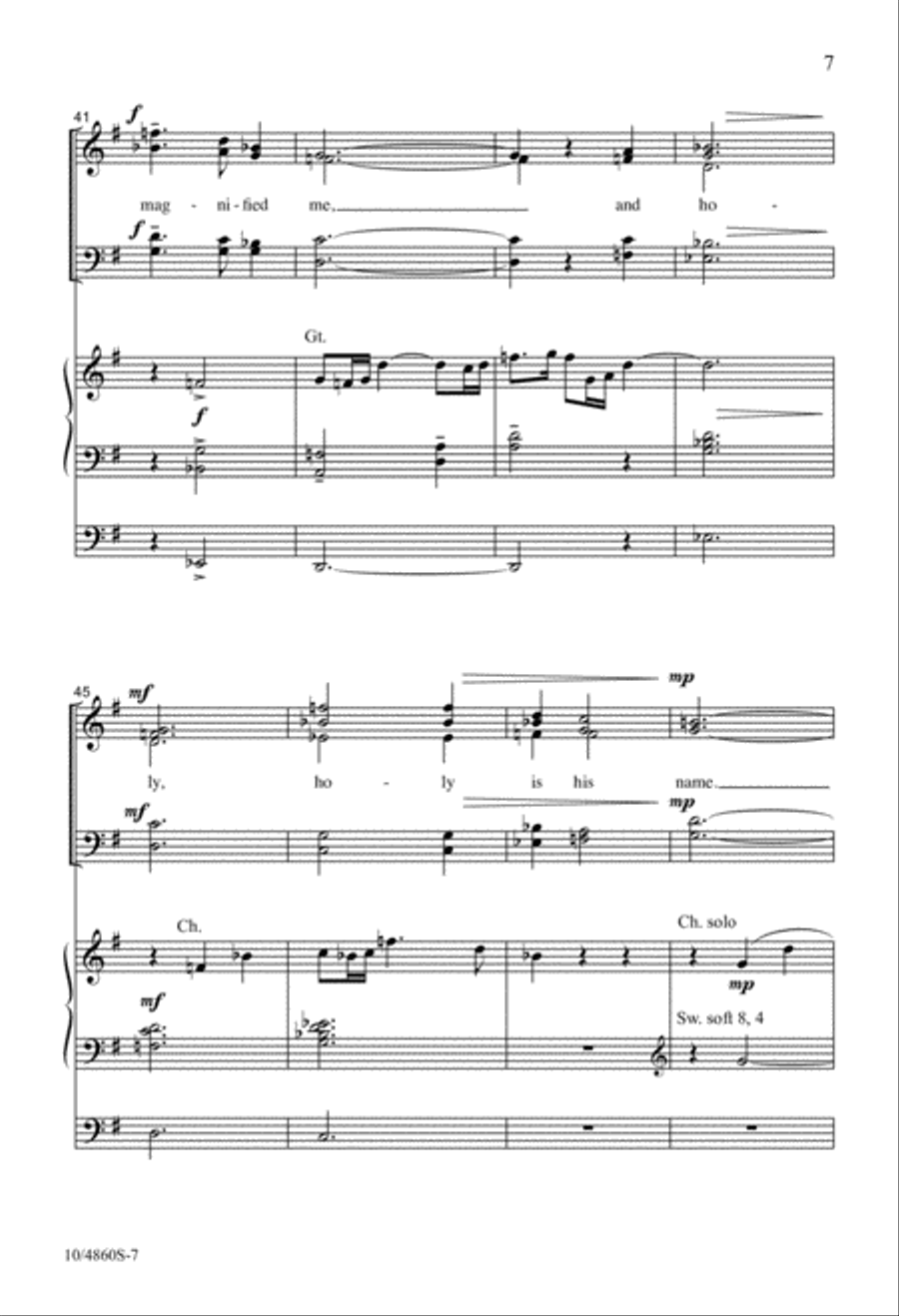 Magnificat and Nunc Dimittis (