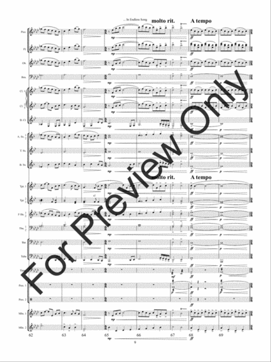In Endless Song Concert Band scores gallery preview page 12