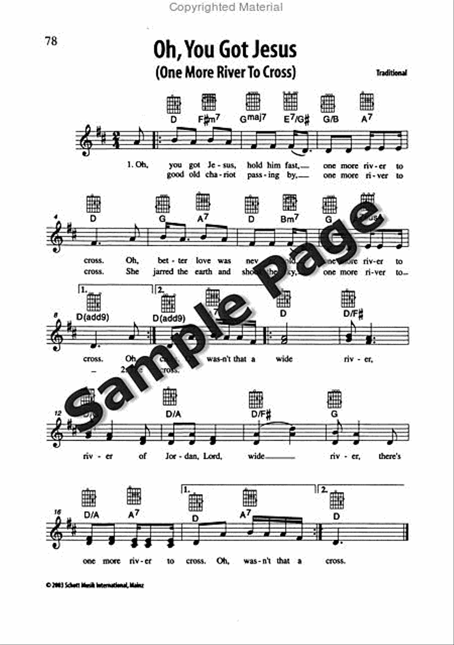 Best of Spirituals & Gospels Acoustic Guitar scores gallery preview page 79