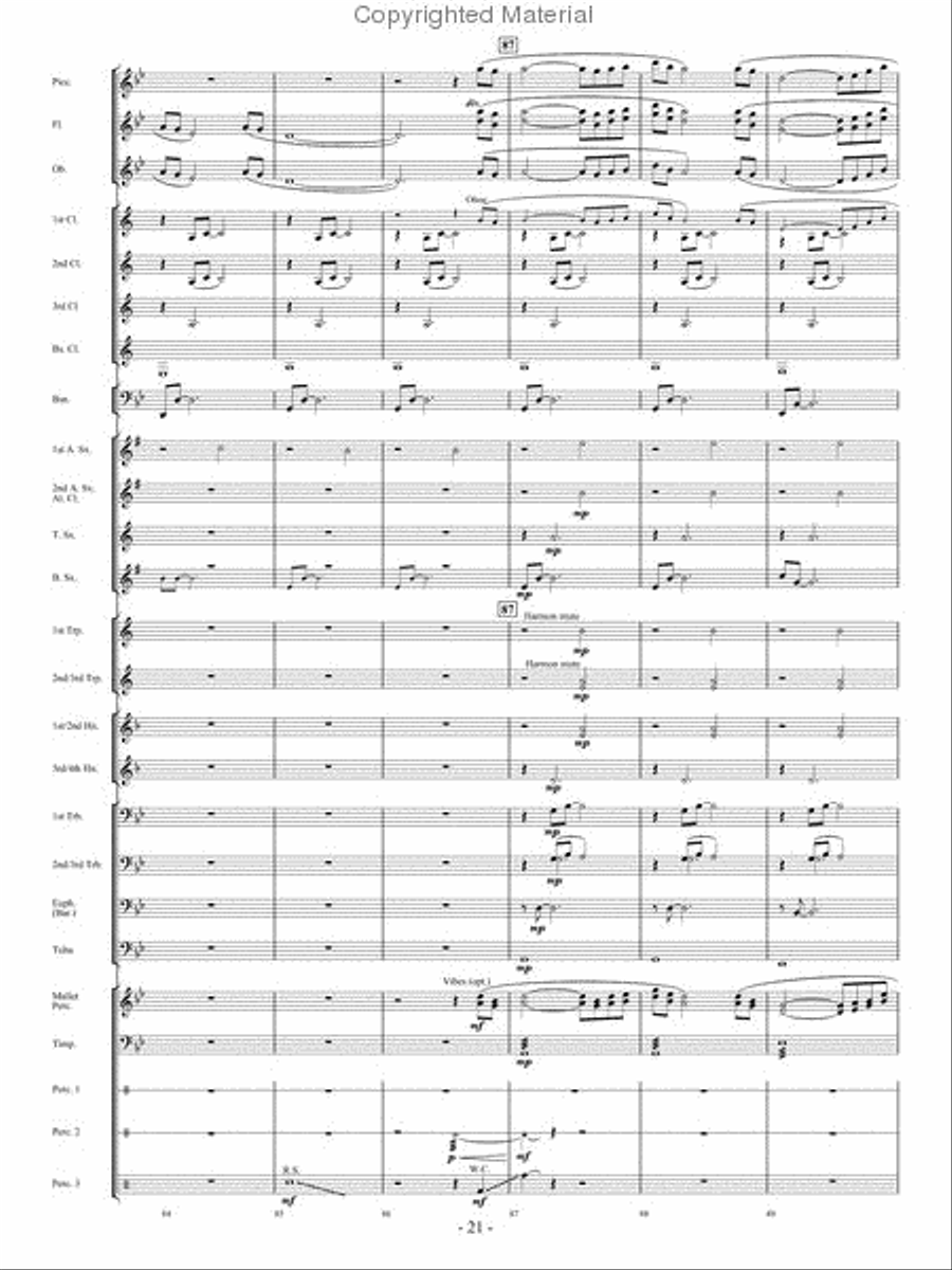 When The Tears Fell Concert Band scores gallery preview page 20