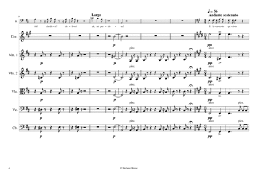 A te l'estremo addio... Il lacerato spirito - Score Only Chamber Music scores gallery preview page 4