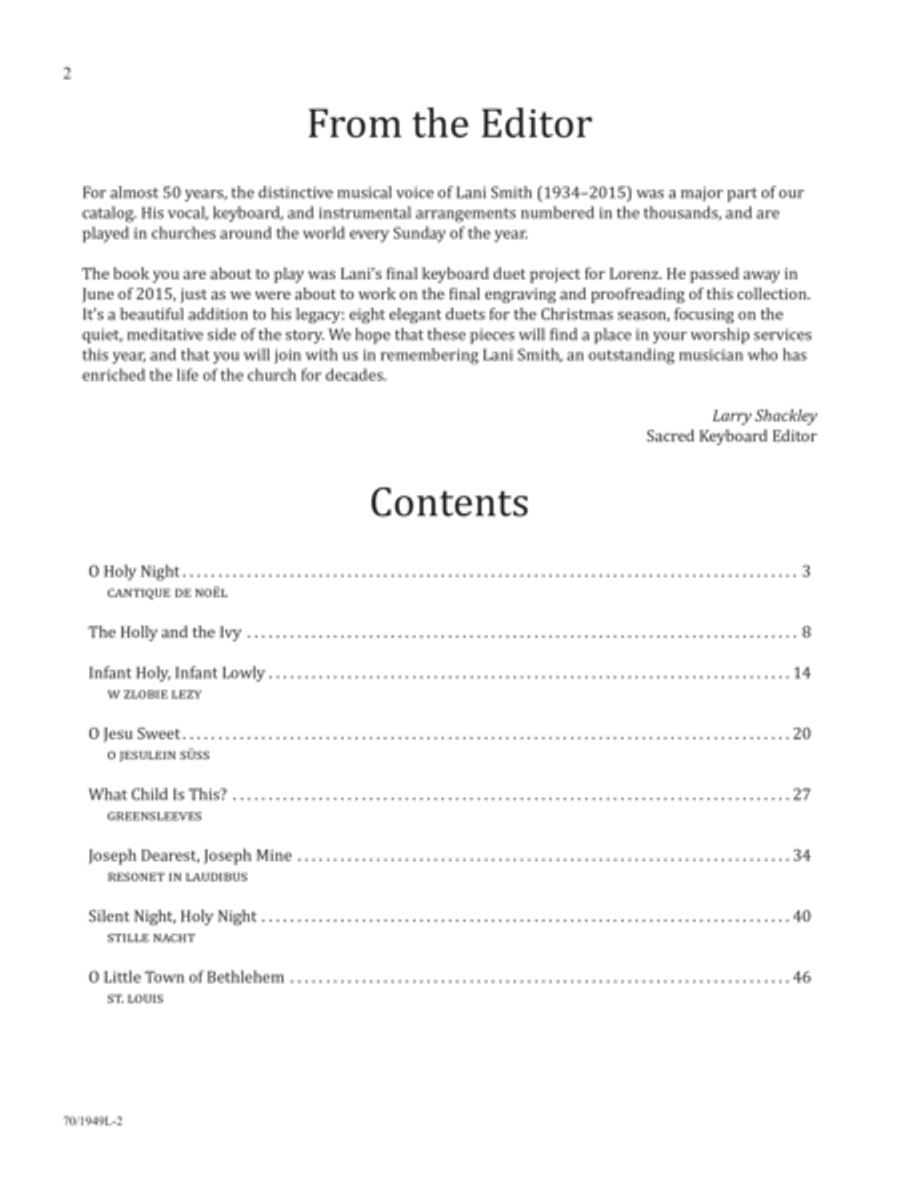 Quiet Songs of a Holy Night Organ scores gallery preview page 2