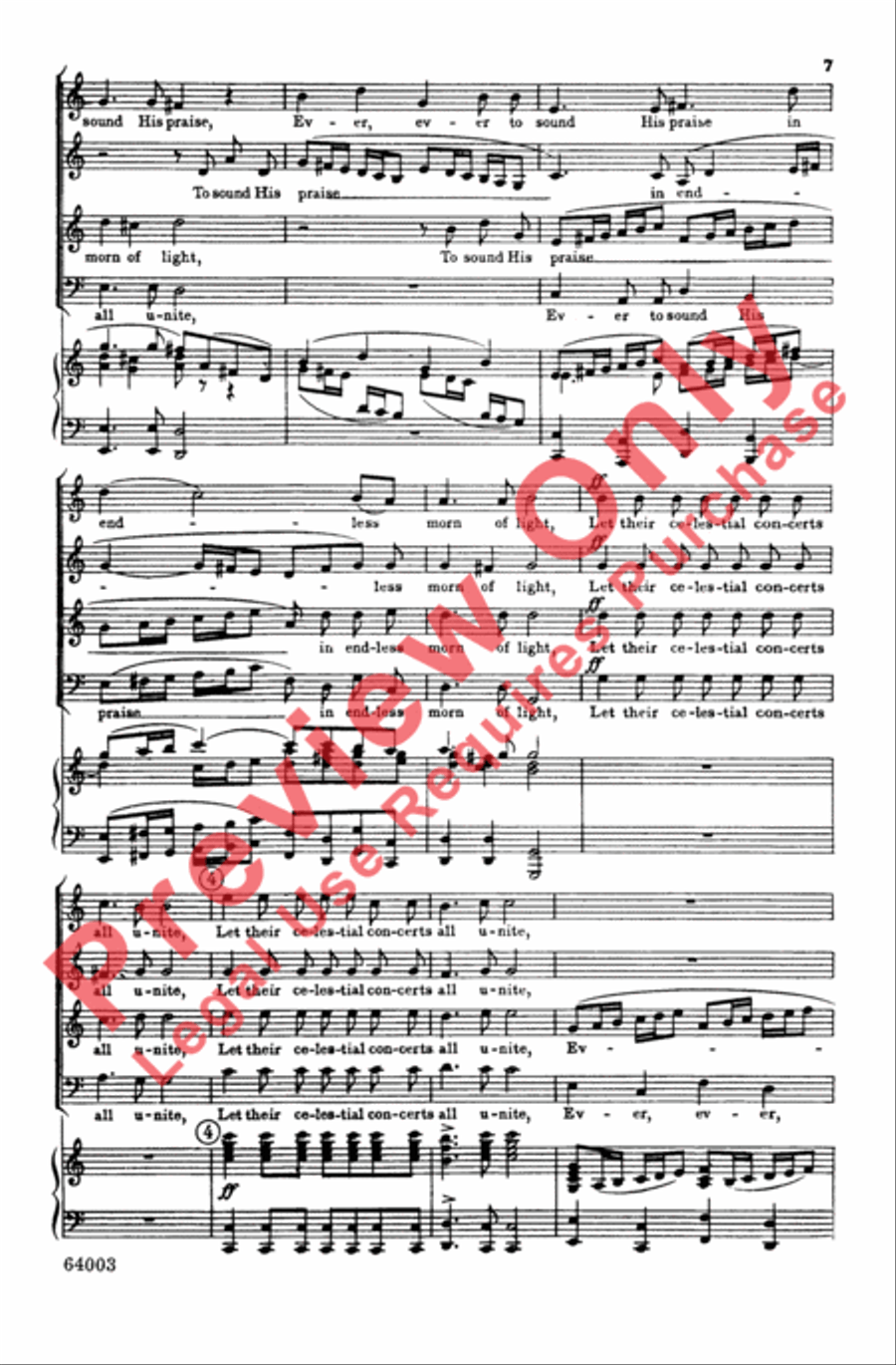 Let Their Celestial Concerts Unite 4-Part scores gallery preview page 6