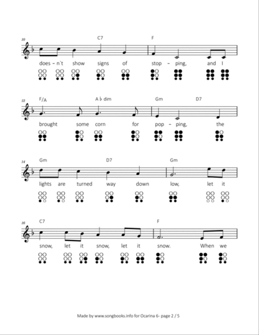 White Christmas ocarina scores gallery preview page 2