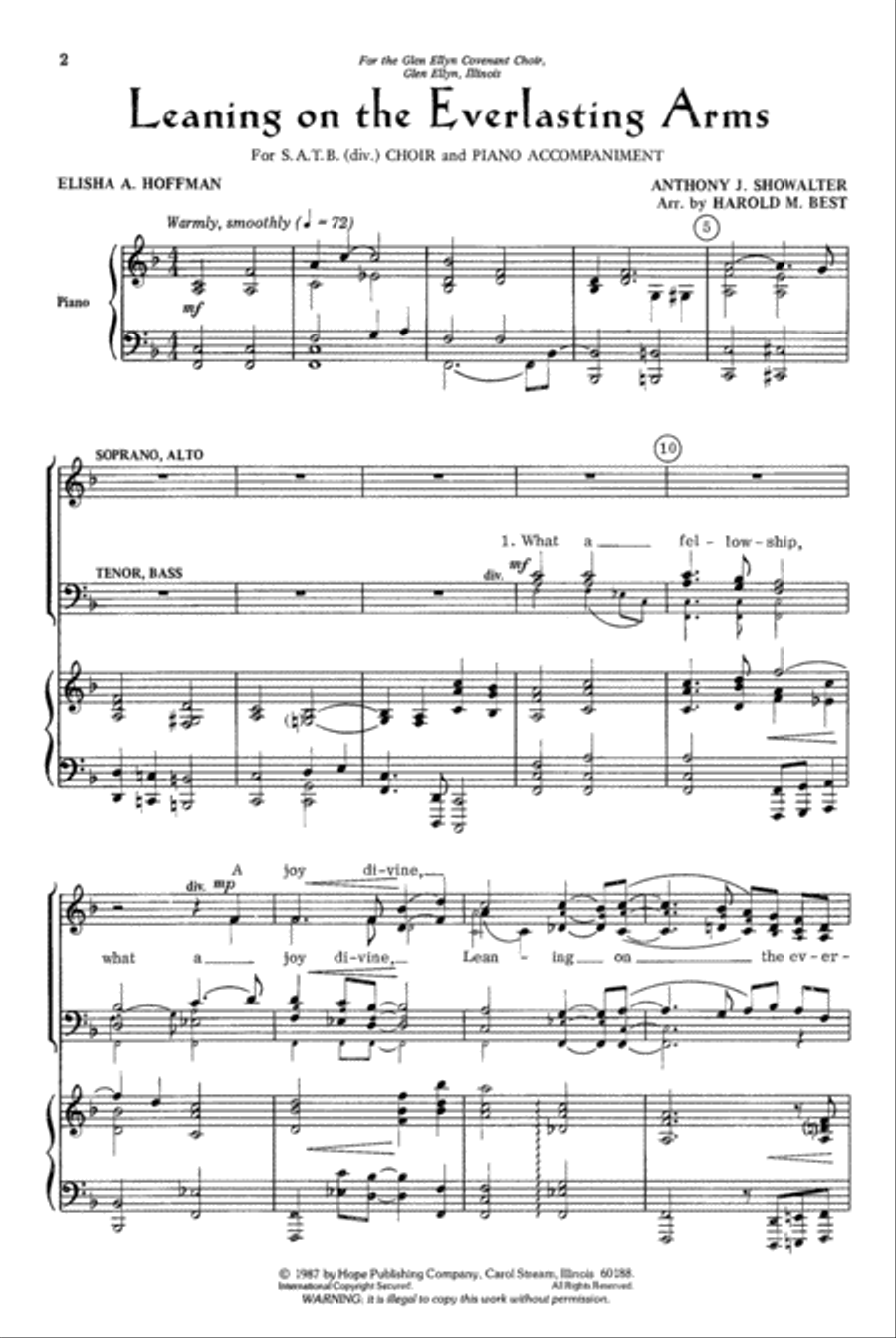Leaning on the Everlasting Arms 4-Part scores gallery preview page 2