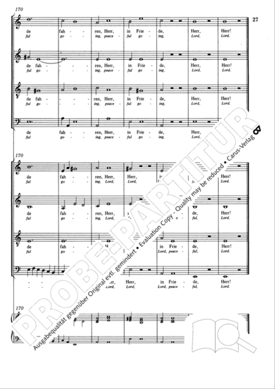 Lord, now lettest thou thy servant depart (Herr, nun lassest du deinen Diener) 4-Part scores gallery preview page 28