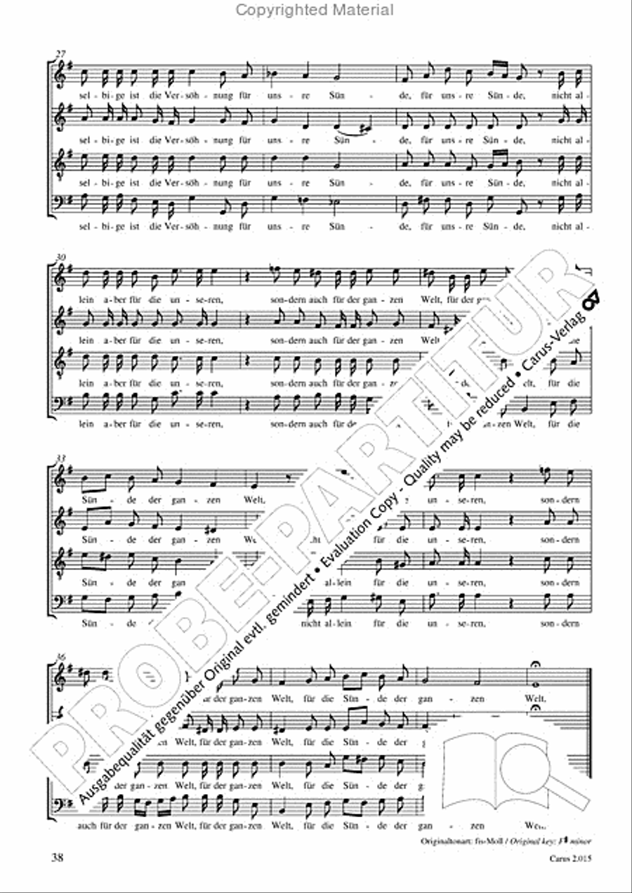 Carl Philipp Emanuel Bach & Gottfried August Homilius. Motets and Choruses Choir scores gallery preview page 40