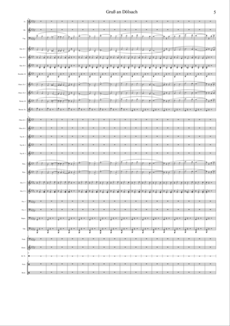 Gruß an Dölsach Full Score - Score Only Concert Band scores gallery preview page 5