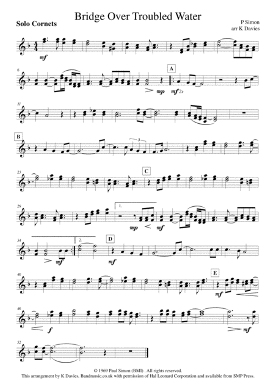 Bridge Over Troubled Water Small Ensemble scores gallery preview page 3