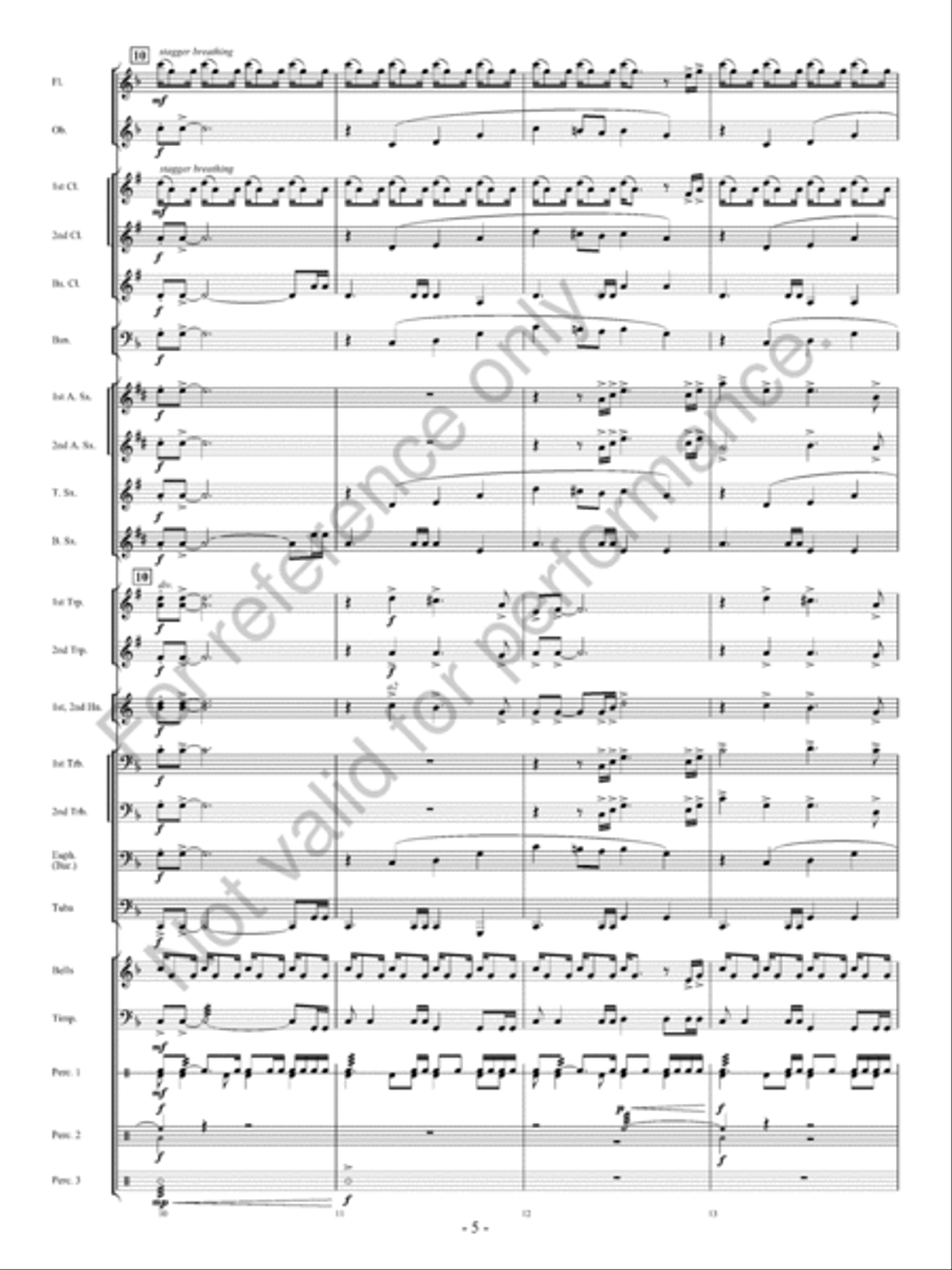 Avalanche! Concert Band scores gallery preview page 6