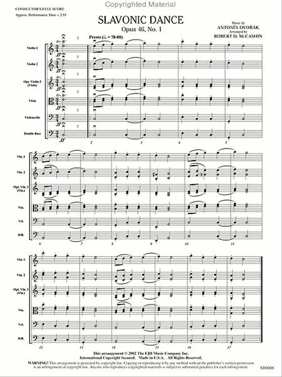 Slavonic Dance, Opus 46, No. 1