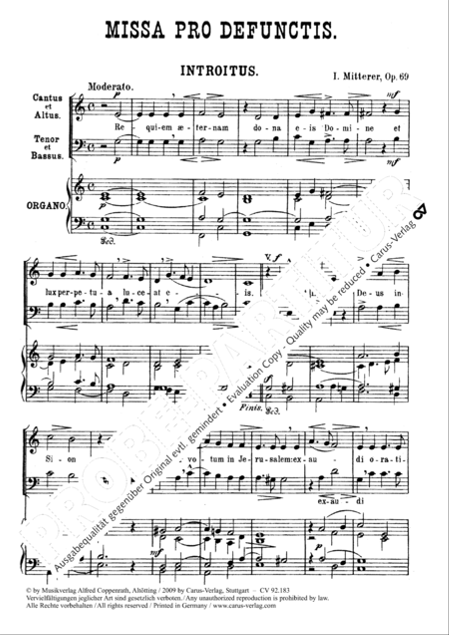 Missa pro defunctis Missa pro defunctis 2-Part scores gallery preview page 2