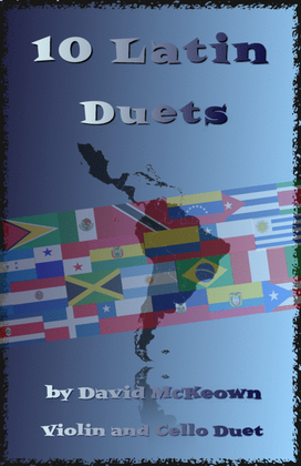 Book cover for 10 Latin Duets, for Violin and Cello