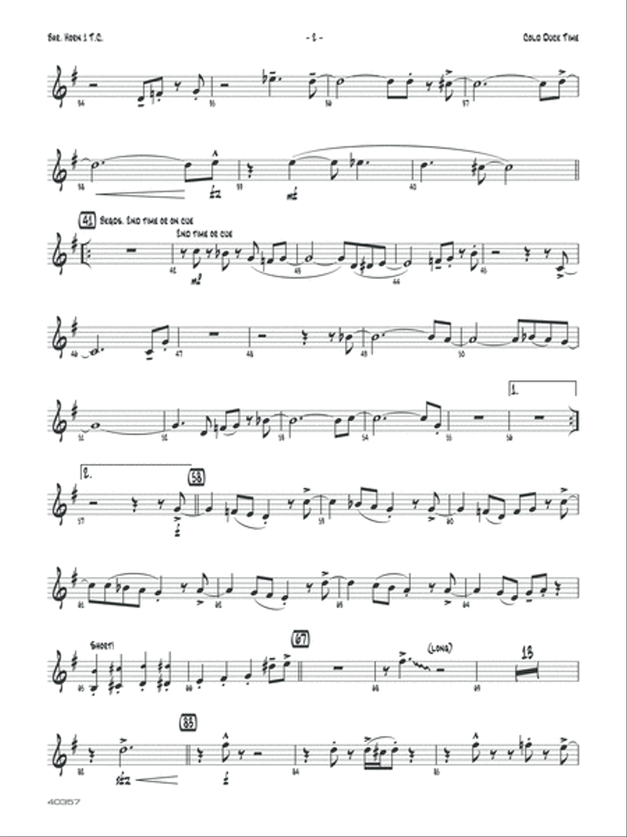 Cold Duck Time: Baritone T.C. Jazz Ensemble scores gallery preview page 2
