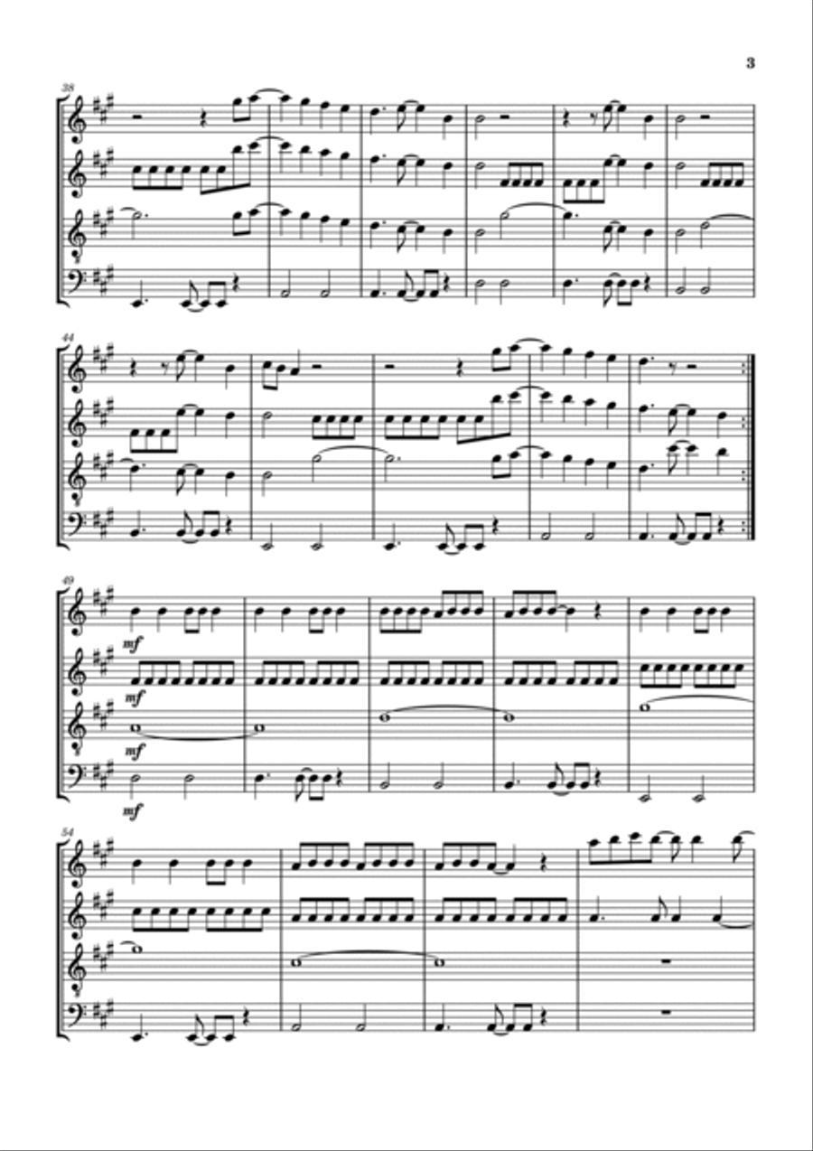 As It Was Woodwind Quartet scores gallery preview page 4