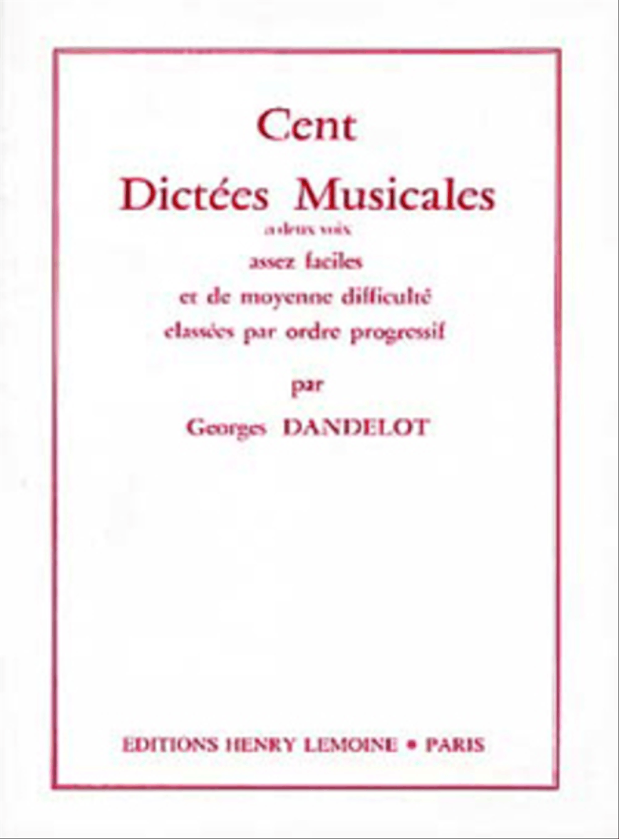 Dictees A 2 Voix (100) Dictees A 2 Voix (100) Score scores gallery preview page 1
