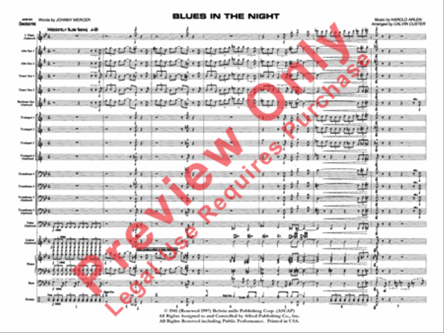 Blues in the Night Jazz Ensemble scores gallery preview page 4