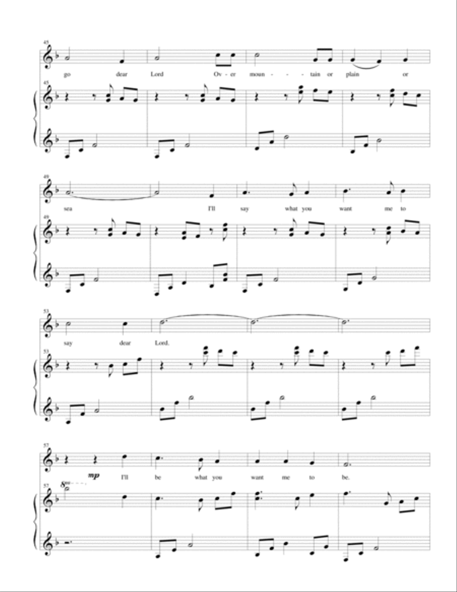 I'll Go Where You Want Me to Go Voice scores gallery preview page 4