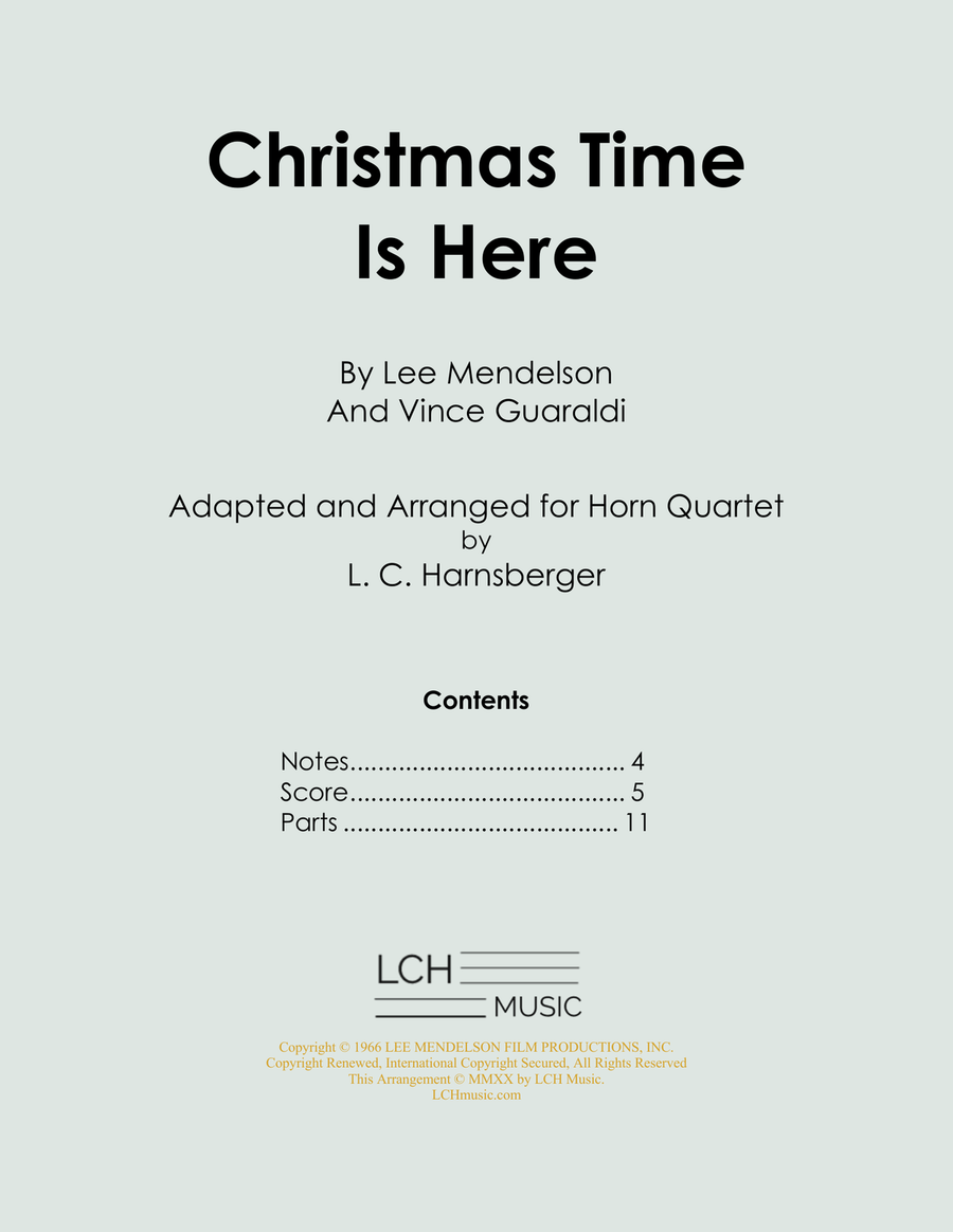 Christmas Time Is Here Horn scores gallery preview page 3