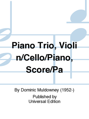 Book cover for Piano Trio, Violin/Cello/Piano, Score/Pa