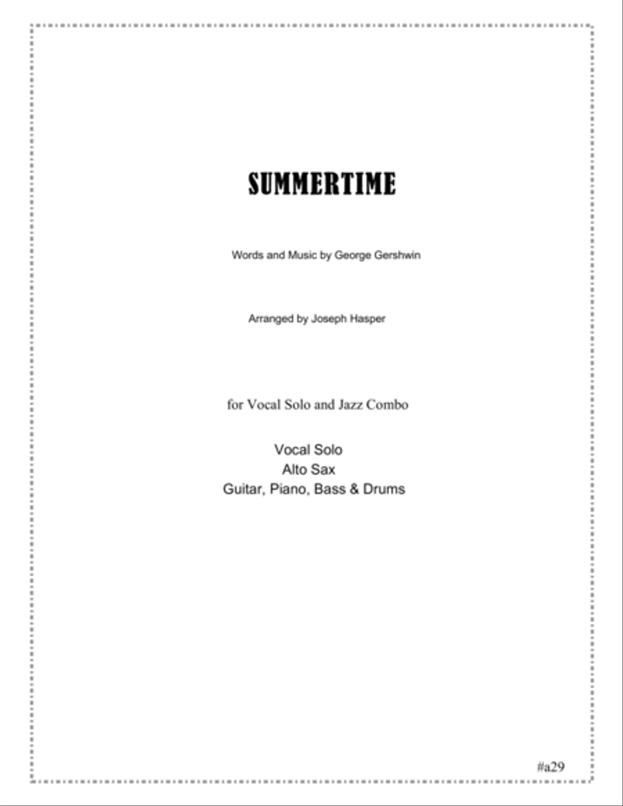 Summertime Summertime Jazz Ensemble scores gallery preview page 1