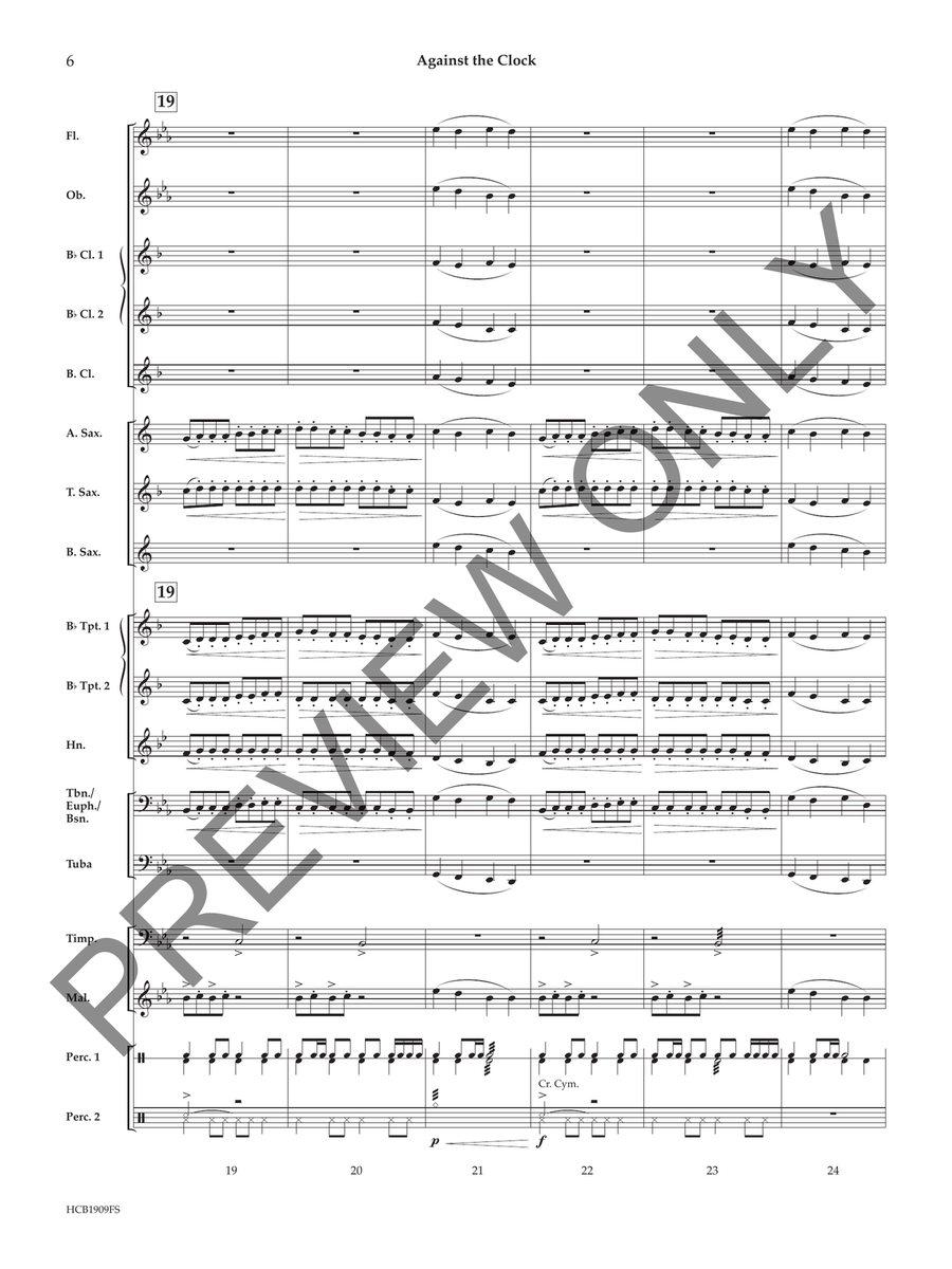 Against the Clock Concert Band scores gallery preview page 7