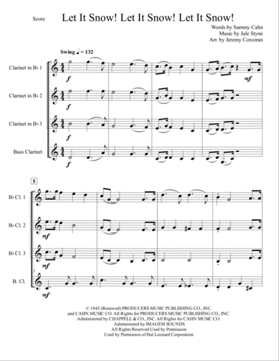 Let It Snow! Let It Snow! Let It Snow! Woodwind Quartet scores gallery preview page 2