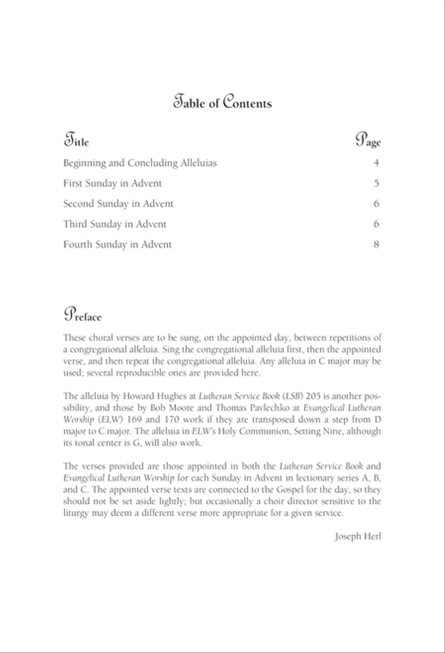 Advent Alleluias 4-Part scores gallery preview page 2