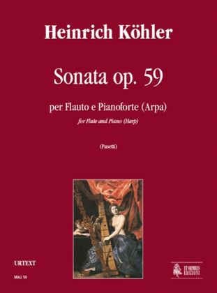 Book cover for Sonata Op. 59 for Flute and Piano (Harp)