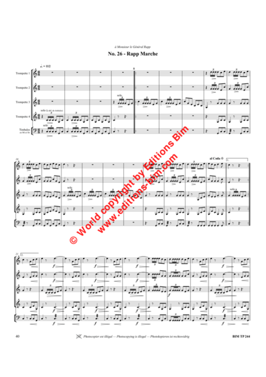 30 Marches Trumpet scores gallery preview page 7