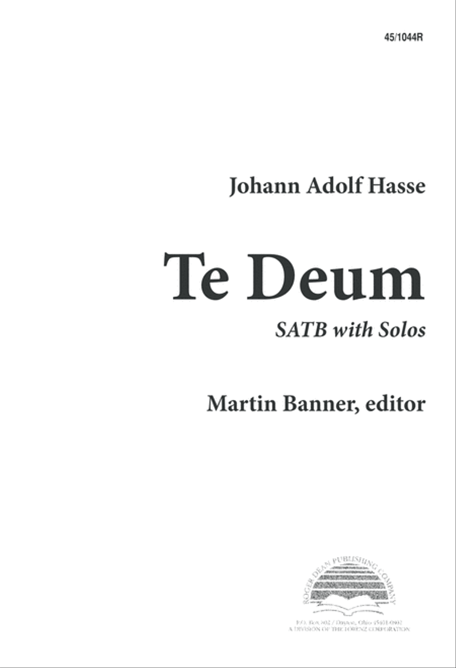 Te Deum Choral Score Te Deum Choral Score 4-Part scores gallery preview page 1