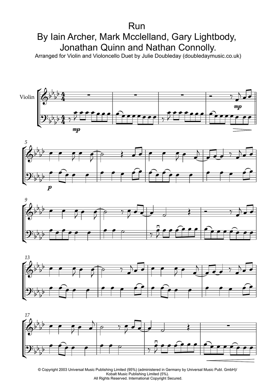 Run String Duet scores gallery preview page 1