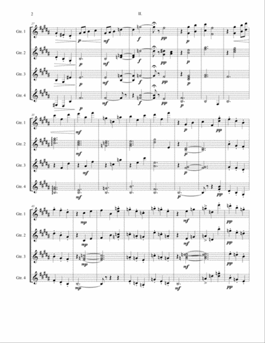 Trois Morceaux Pour Piano Classical Guitar scores gallery preview page 6