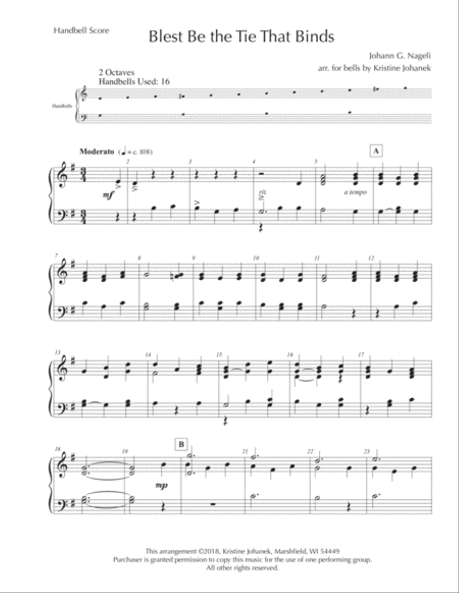 Summer Bells - 12 Hymns for 2-octaves (15 - 18 bells, reproducible) image number null