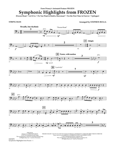 Symphonic Highlights from Frozen - String Bass