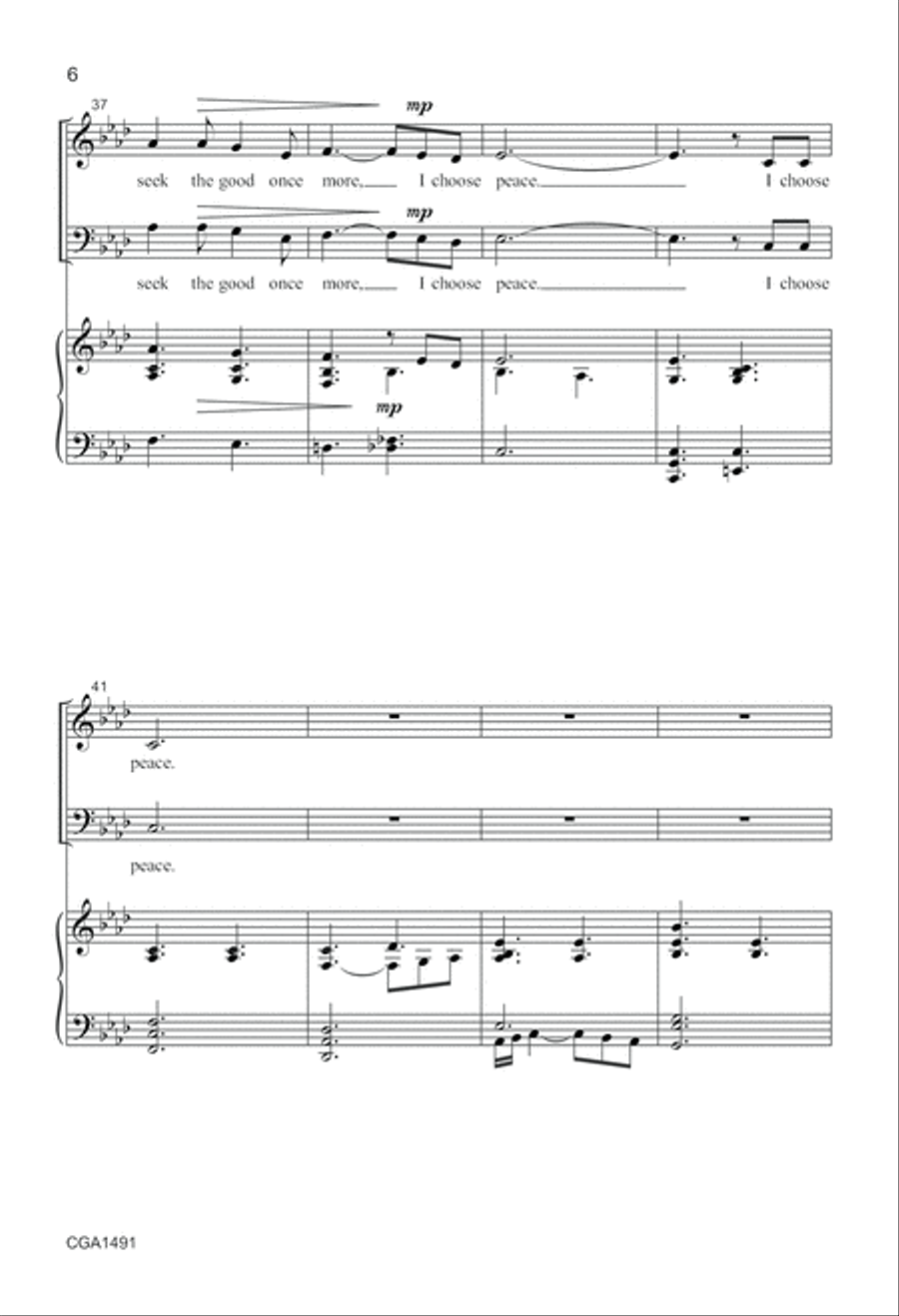 I Choose Love - SATB 4-Part scores gallery preview page 6