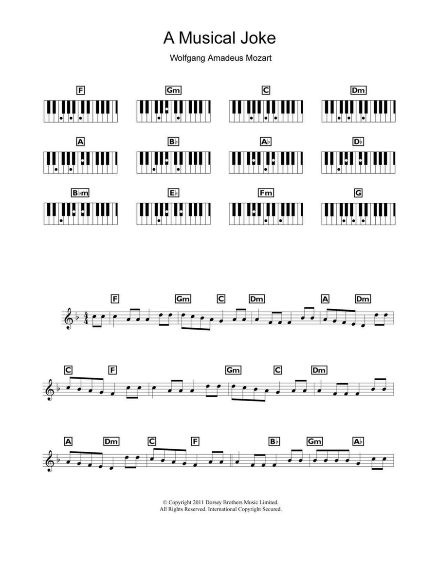A Musical Joke A Musical Joke Piano scores gallery preview page 1