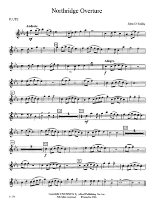 Northridge Overture: Flute