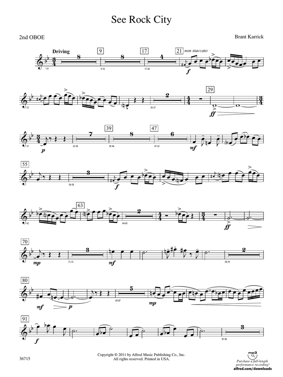 See Rock City: 2nd Oboe