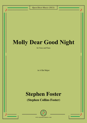 Book cover for S. Foster-Molly Dear Good Night,in A flat Major