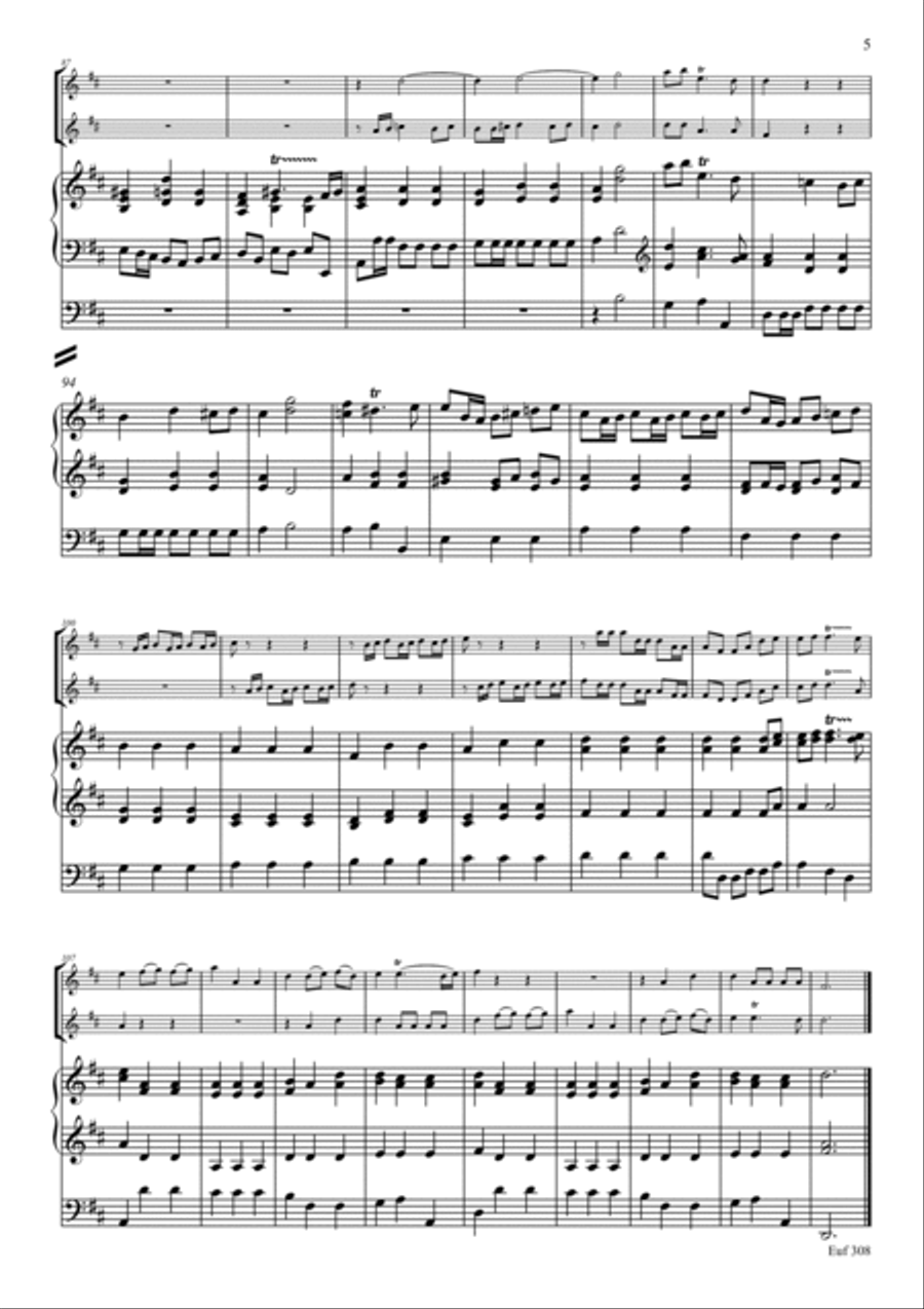 G. Ph. Telemann Sonata D major TWV 44:1 G. Ph. Telemann Sonata D major TWV 44:1 Trumpet Duet scores gallery preview page 5