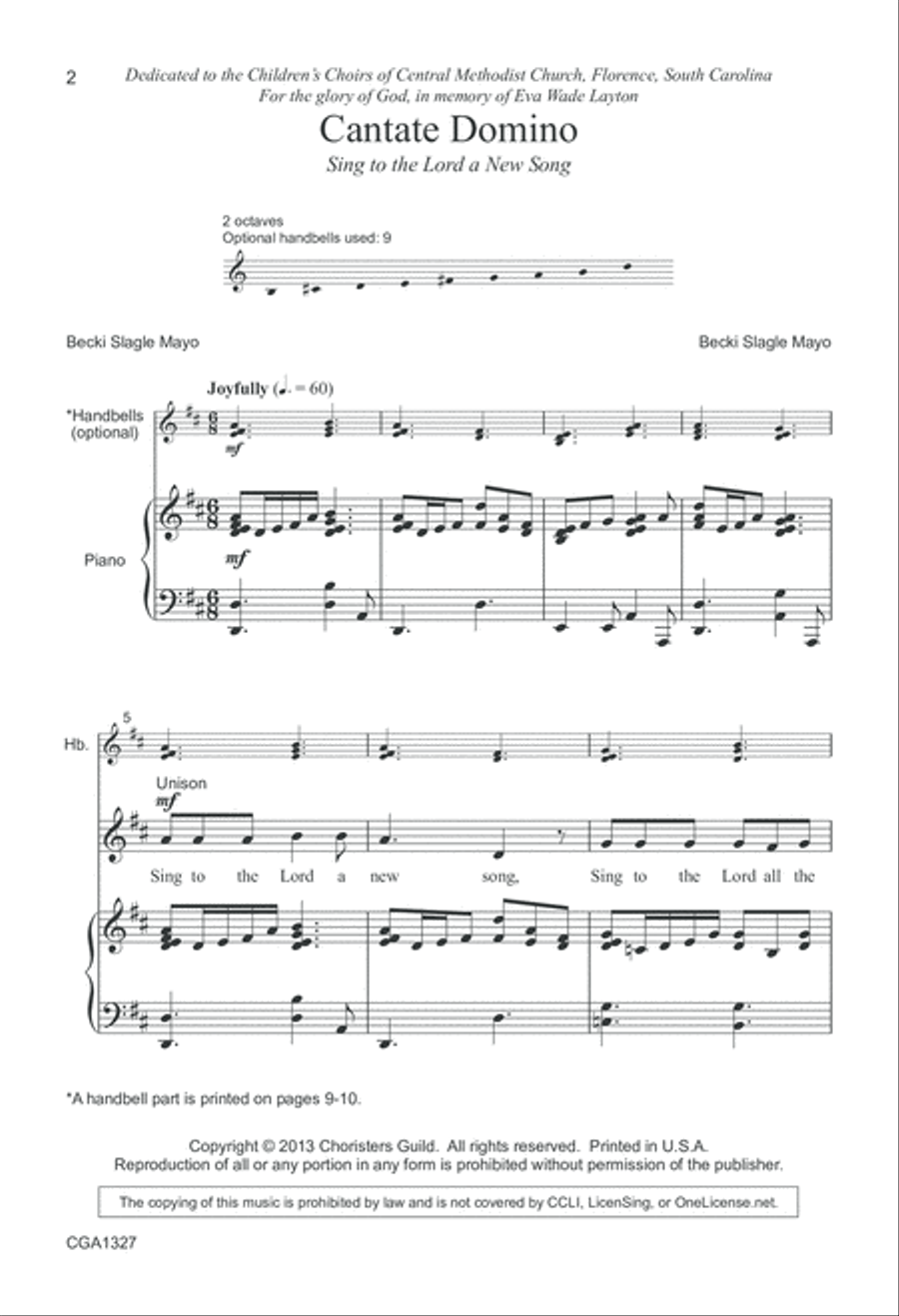 Cantate! Sing to the Lord! Choir scores gallery preview page 2