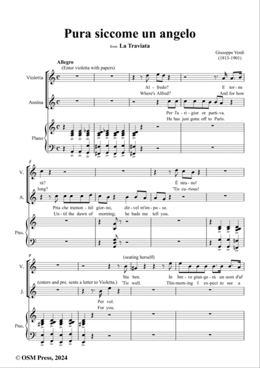 Verdi-Pura siccome un angelo(Recitative and Duet),Act 2 No.8,in a minor Voice scores gallery preview page 2