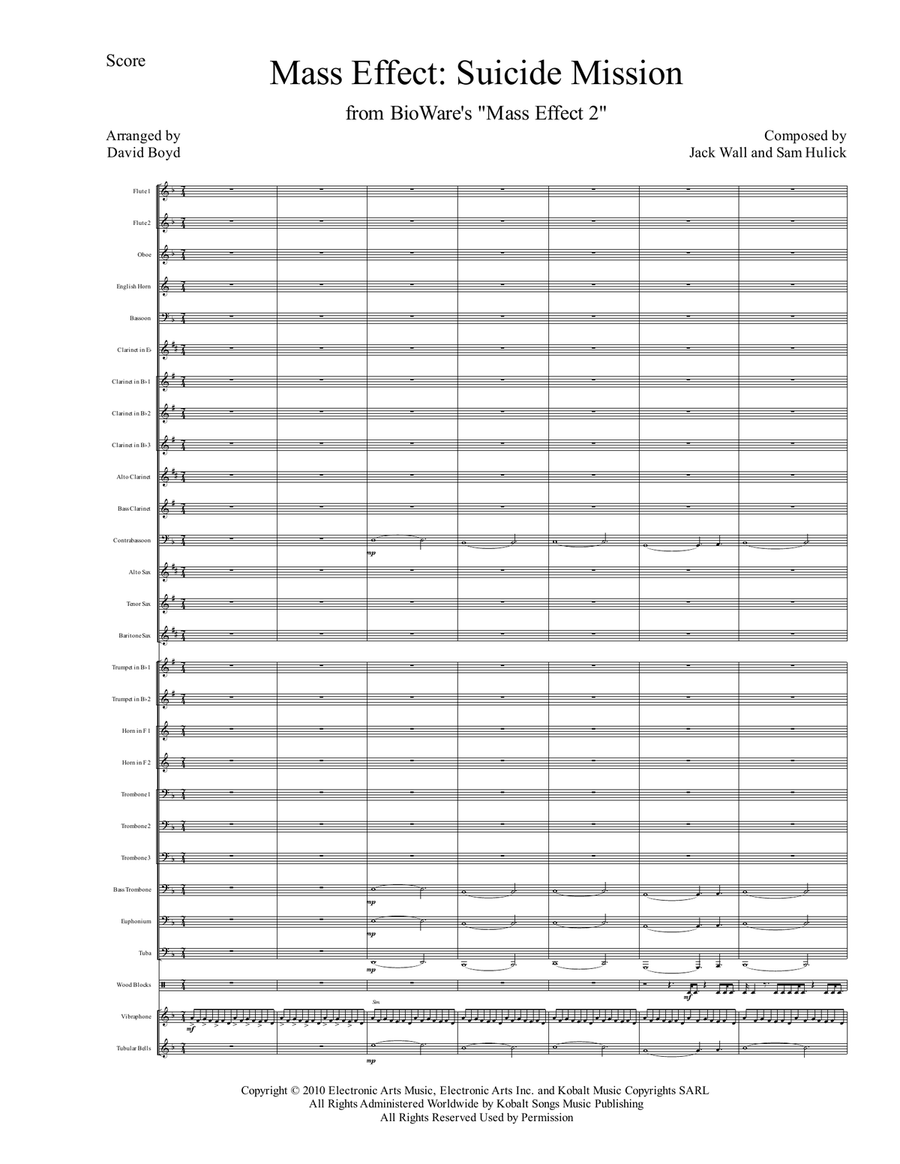 Mass Effect: Suicide Mission Concert Band scores gallery preview page 4
