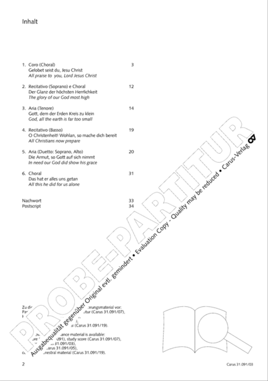 All praise to you, Lord Jesus Christ (Gelobet seist du, Jesu Christ) 4-Part scores gallery preview page 3