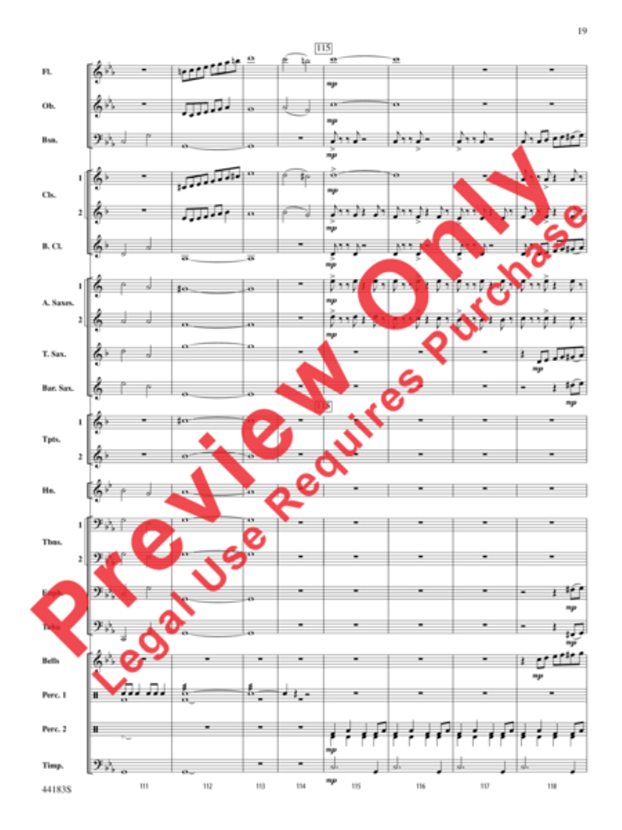 Cobra Dance Concert Band scores gallery preview page 20