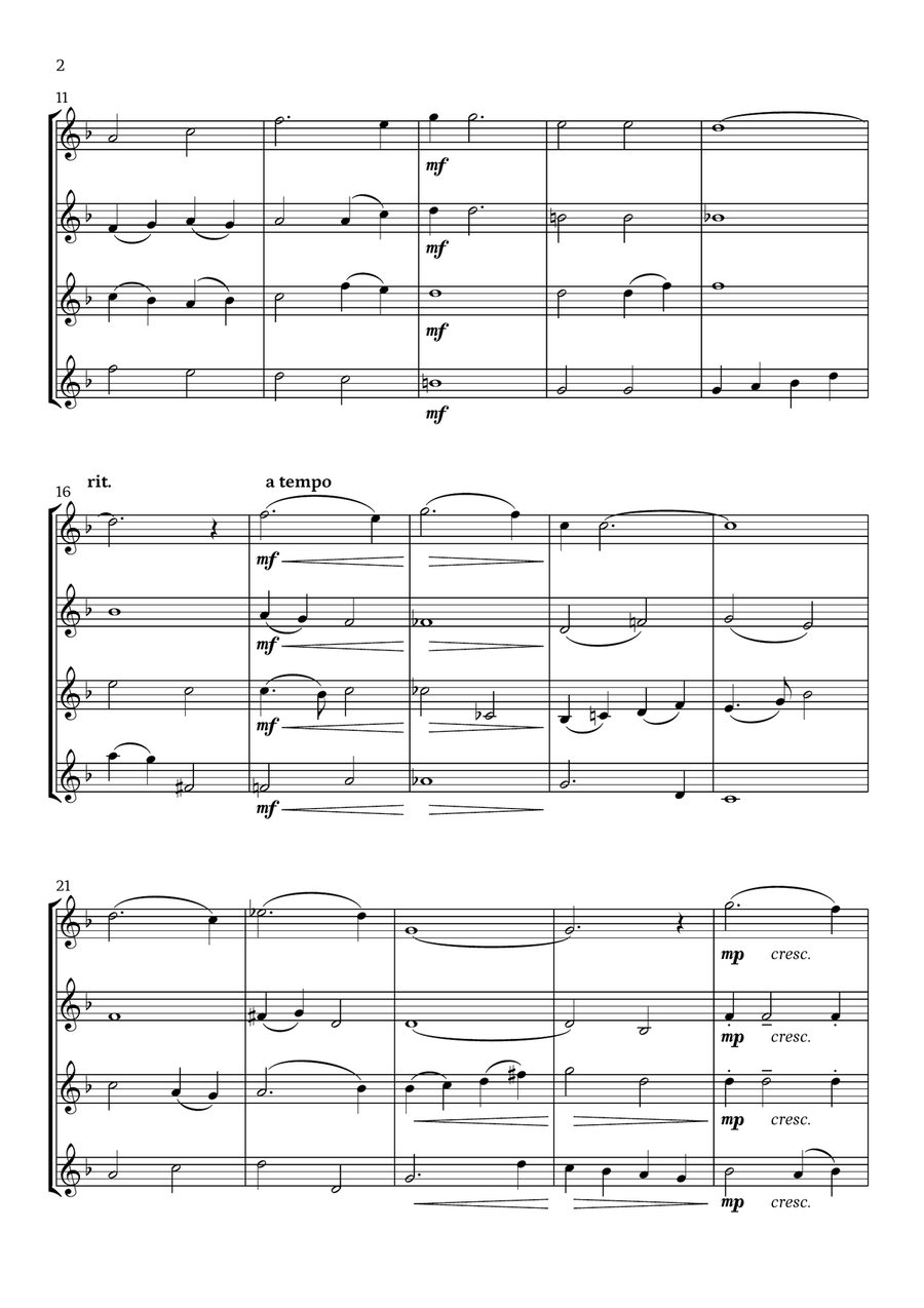 I'll Be Home For Christmas Clarinet Quartet scores gallery preview page 2