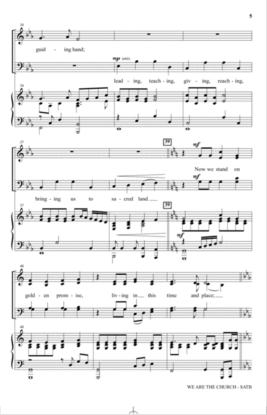 We Are The Church (Thanks Be To God) 4-Part scores gallery preview page 4