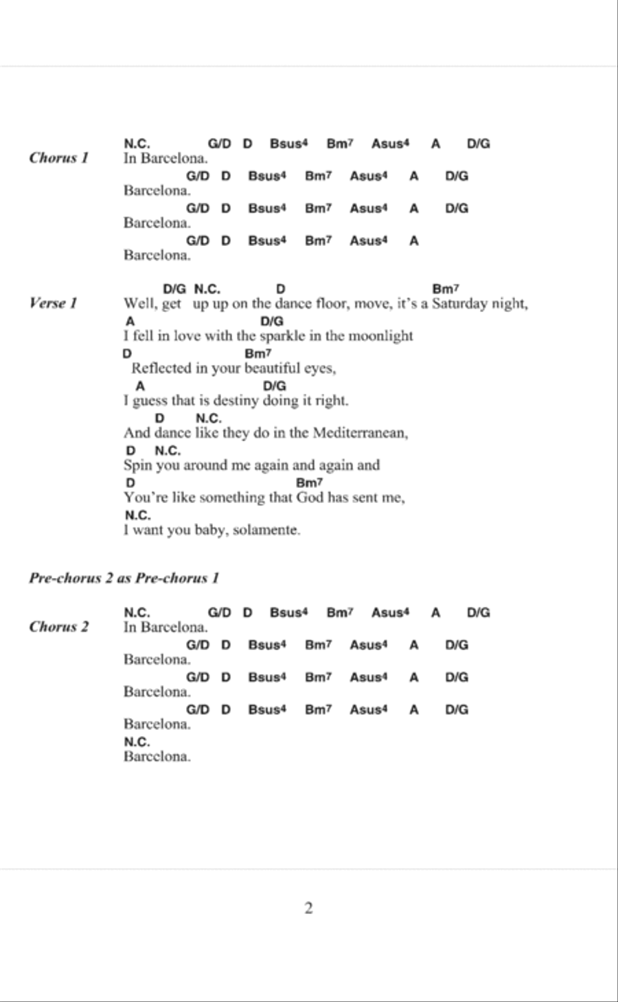 Barcelona Acoustic Guitar scores gallery preview page 2