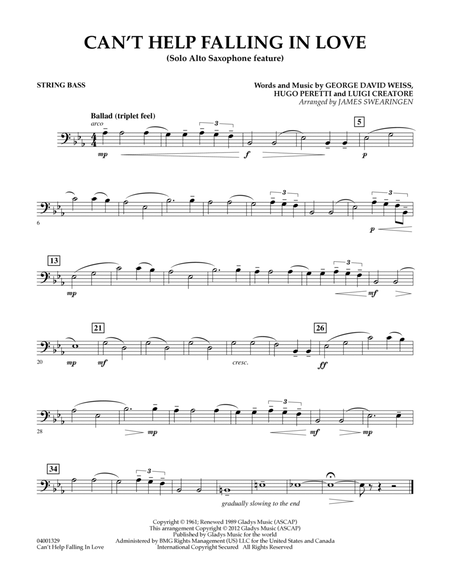 Can't Help Falling In Love (Solo Alto Saxophone Feature) - String Bass